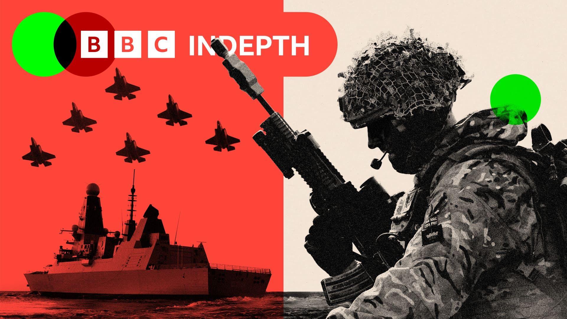 A treated image showing a soldier with a gun, and a ship