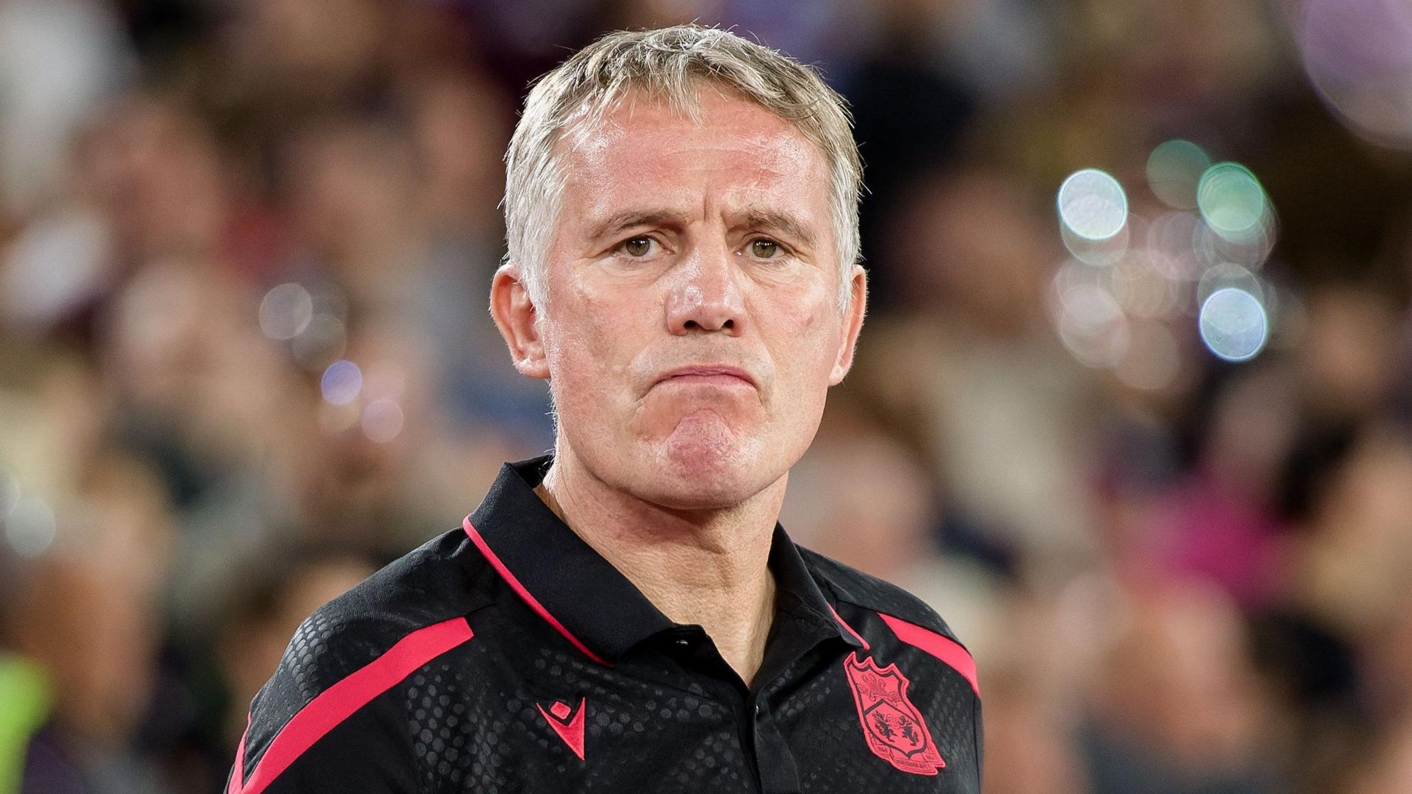 A disappointed Phil Parkinson at West Ham's London Stadium.