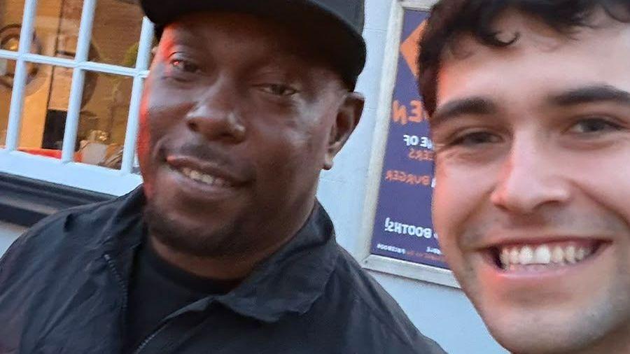 A selfie with Dizzee and Charlie.