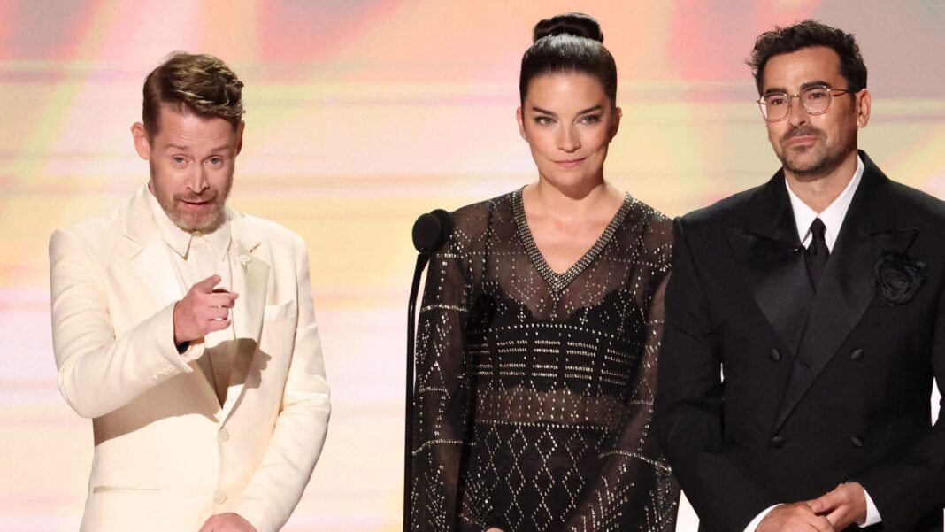 Home Alone and Schitt’s Creek stars pay tribute to late Catherine O’Hara Macaulay Culkin, Annie Murphy and Dan Levy speak during a tribute to the late Catherine O'Hara at the Emmy Awards in Los Angeles, California