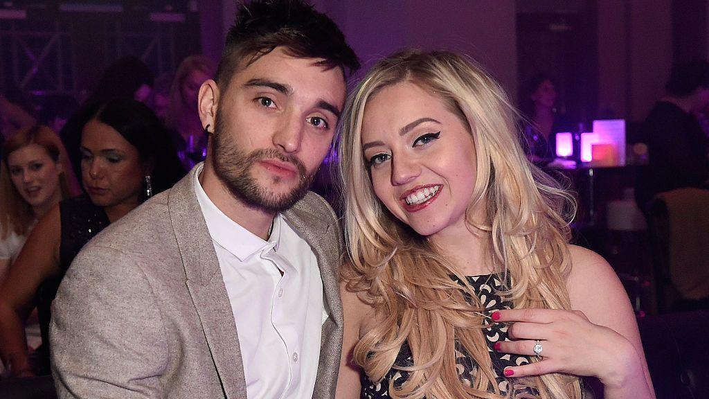 Tom Parker and Kelsey Hardwick attend The London Cabaret Club launch party at The Bloomsbury Ballroom on May 4, 2016 in London, England.