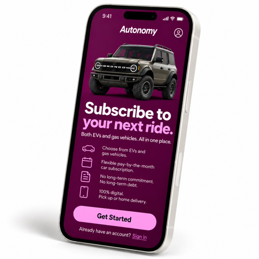 Autonomy pivots to gas vehicles to keep the dream of car subscriptions alive image