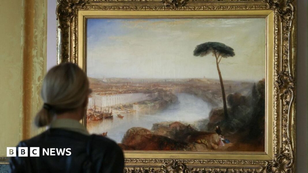 Close-up look at Turner’s ‘£50m’ Rome painting on show in the city image