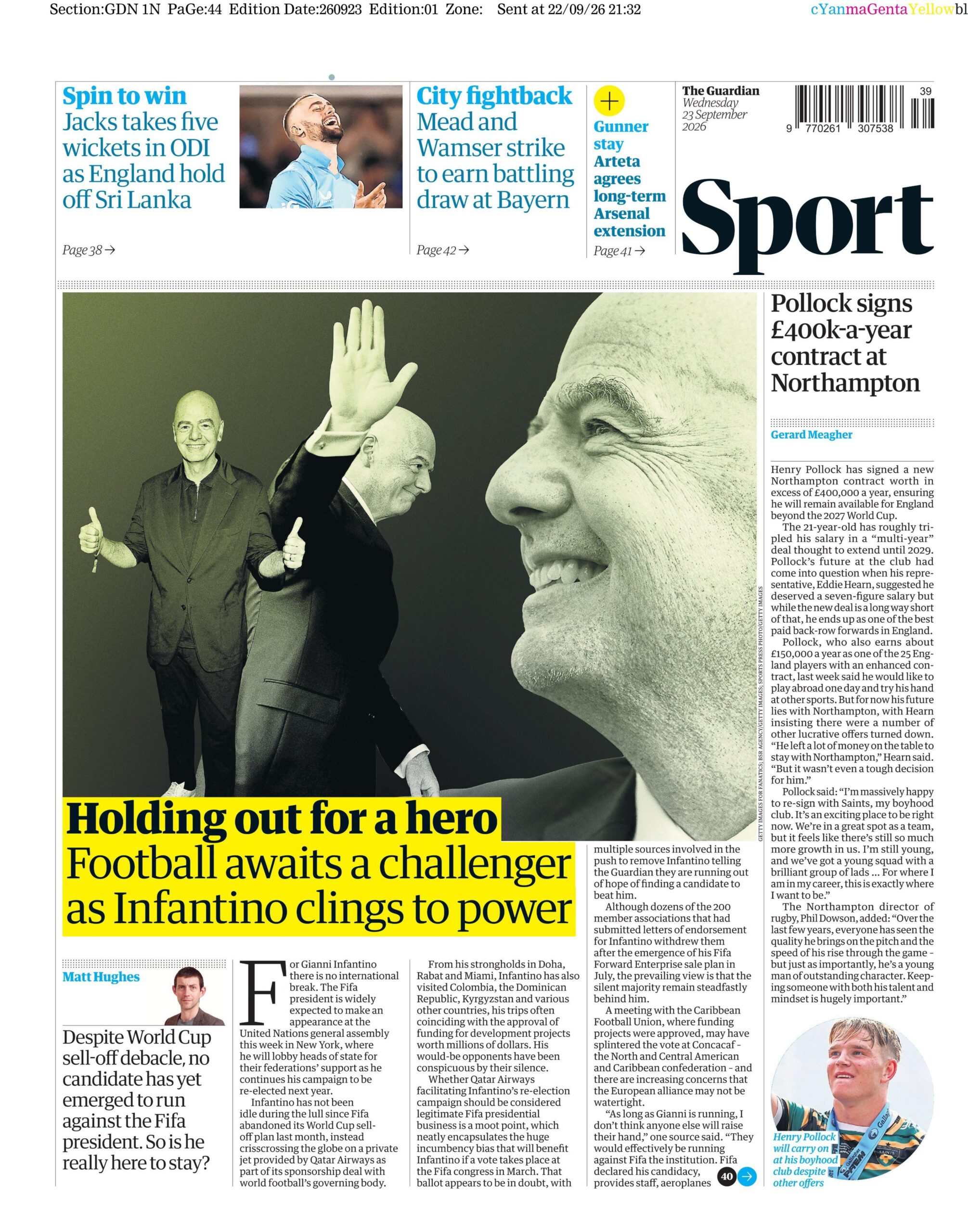 Guardian sports section