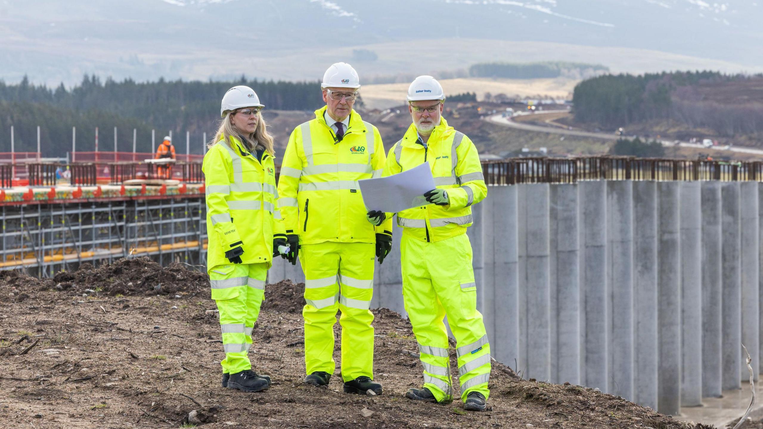 Works is underway to construct a new Moy Rail Bridge on the Highland Main Line as part of works on the A9.