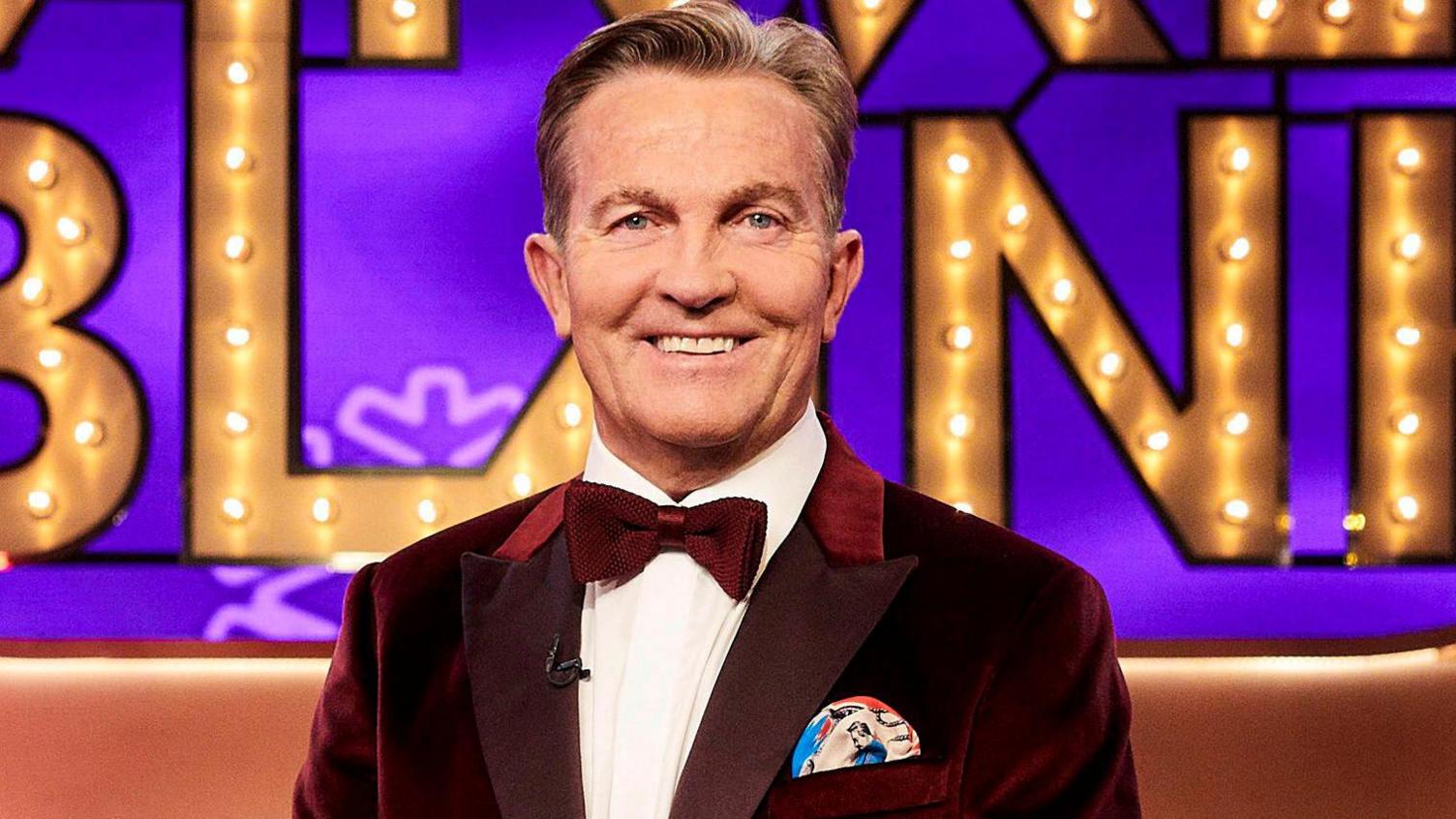 Bradley Walsh on the set of Blankety Blank