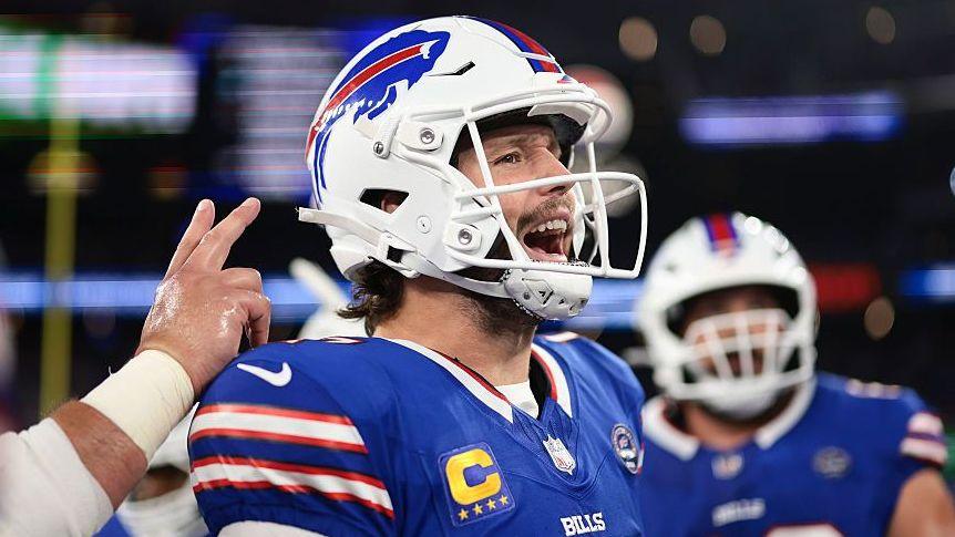 Quarterback Josh Allen yells out prior to the Buffalo Bills' game against the Detroit Lions in September 2026