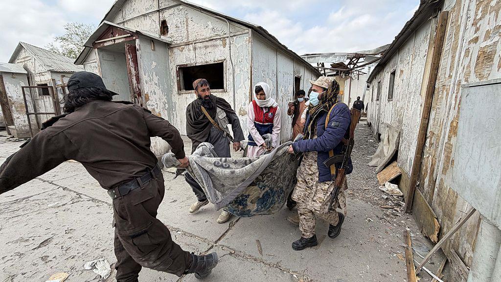 Bodies are removed following reported Pakistani airstrikes in Kabul, Afghanistan on March 17, 2026. Afghan officials said the strikes allegedly hit a drug rehabilitation centre in the capital, causing civilian casualties.