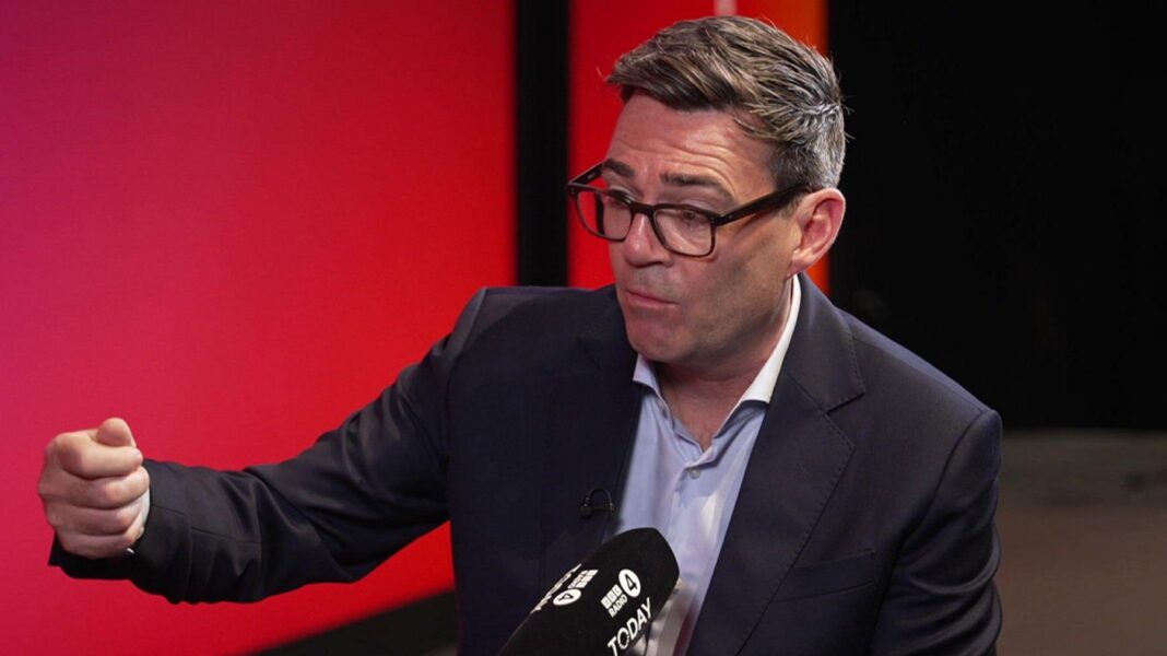 Move to rejoin EU among options for UK, says Burnham Andy Burnham being interviewed for BBC Radio 4's Today programme