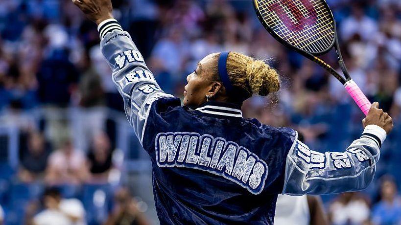 Serena Williams warms up at the 2026 US Open