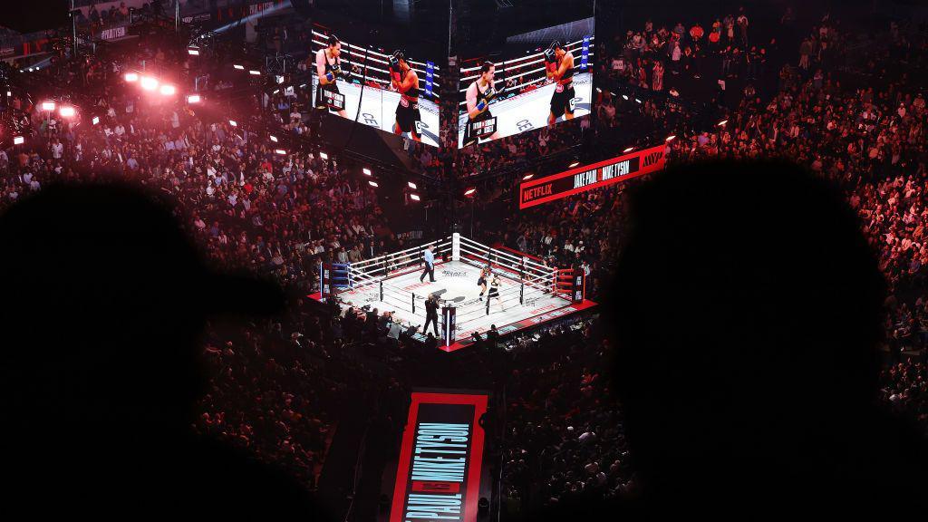 Stadium view of Katie Taylor v Amanda Serrano at the AT&T Stadium in Texas