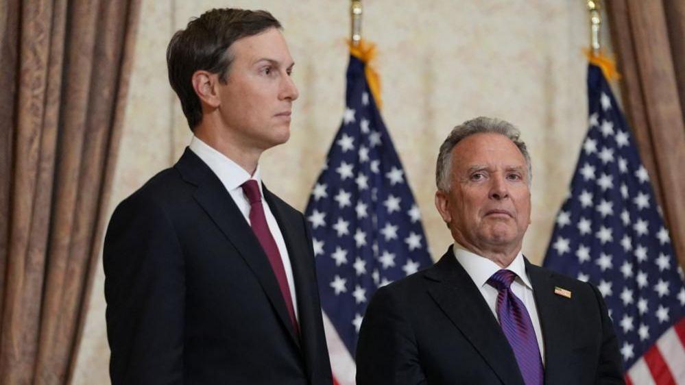 US negotiators Jared Kushner (left) and Steve Witkoff. Photo: April 2026