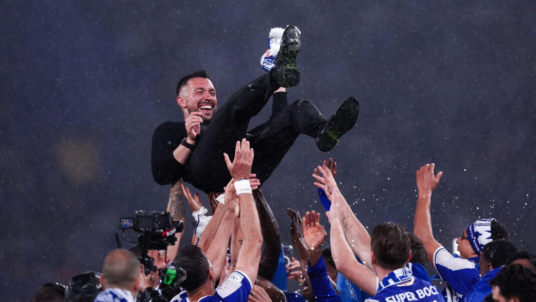 Non-league to Champions League: The Porto boss out to stun Man City Image of Francesco Farioli, Head Coach of FC Porto, thrown in the air by FC Porto players as they celebrate their championship after the Primeira Liga match between FC Porto and FC Alverca at Estadio do Dragao on May 02, 2026