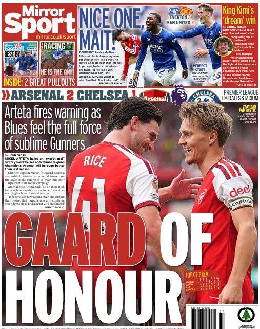 Daily Mirror back page