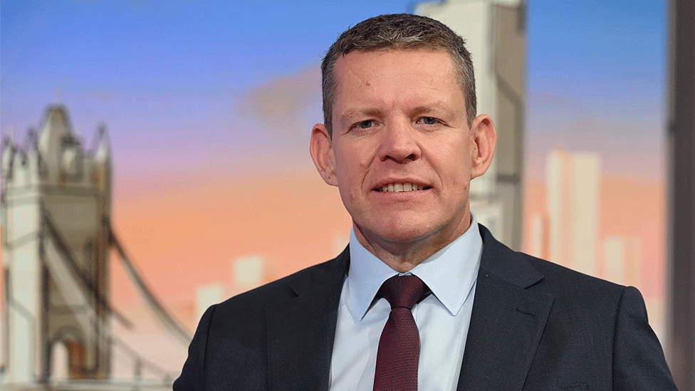 Rhun ap Iorwerth in the TV studio for Laura Kuenssberg's Sunday programme
