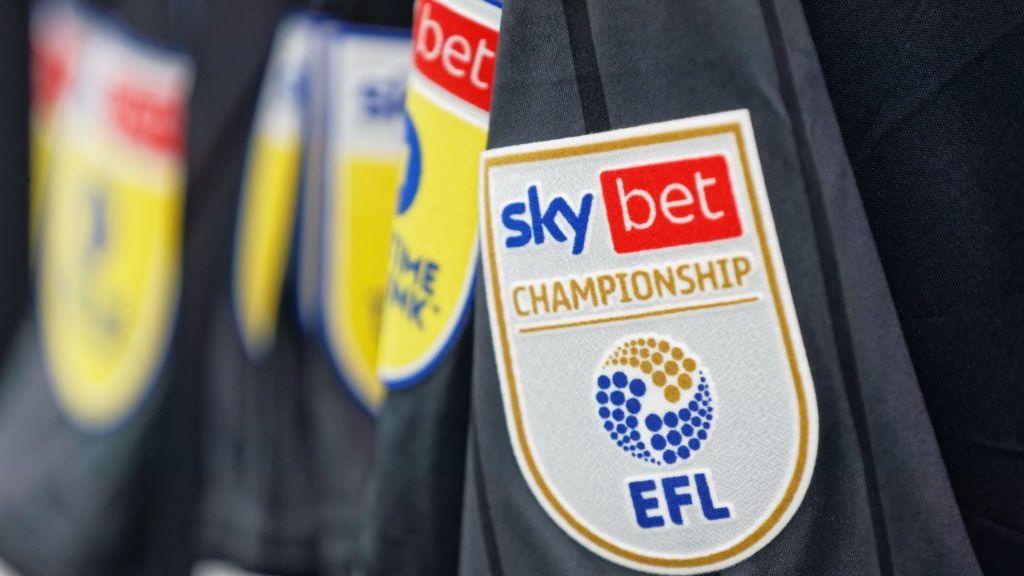 EFL Championship logo on a shirt sleeve
