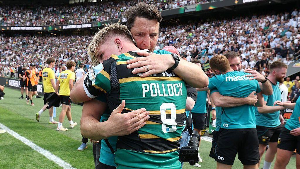 Henry Pollock with Phil Dowson