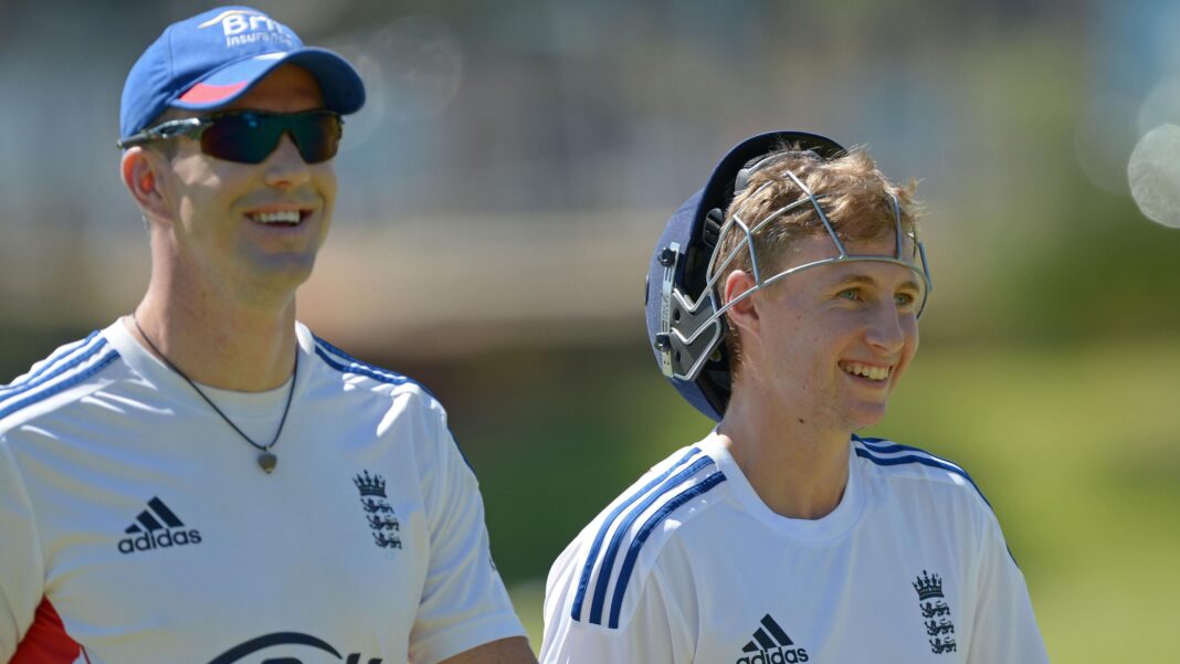 Kevin Pietersen and Joe Root in 2013