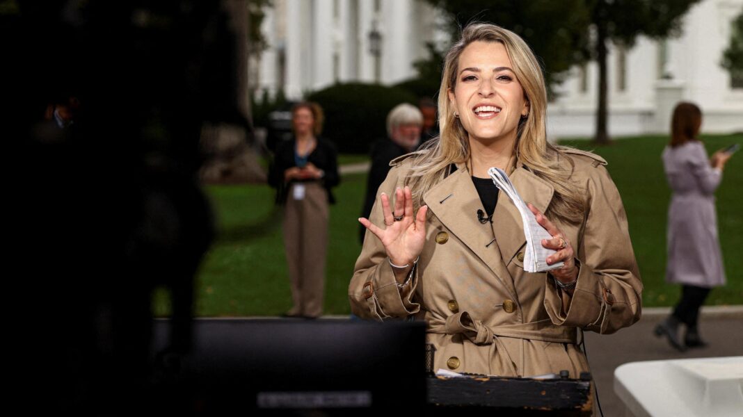 CNN White House correspondent Betsy Klein works near the White House on 24 September 2026
