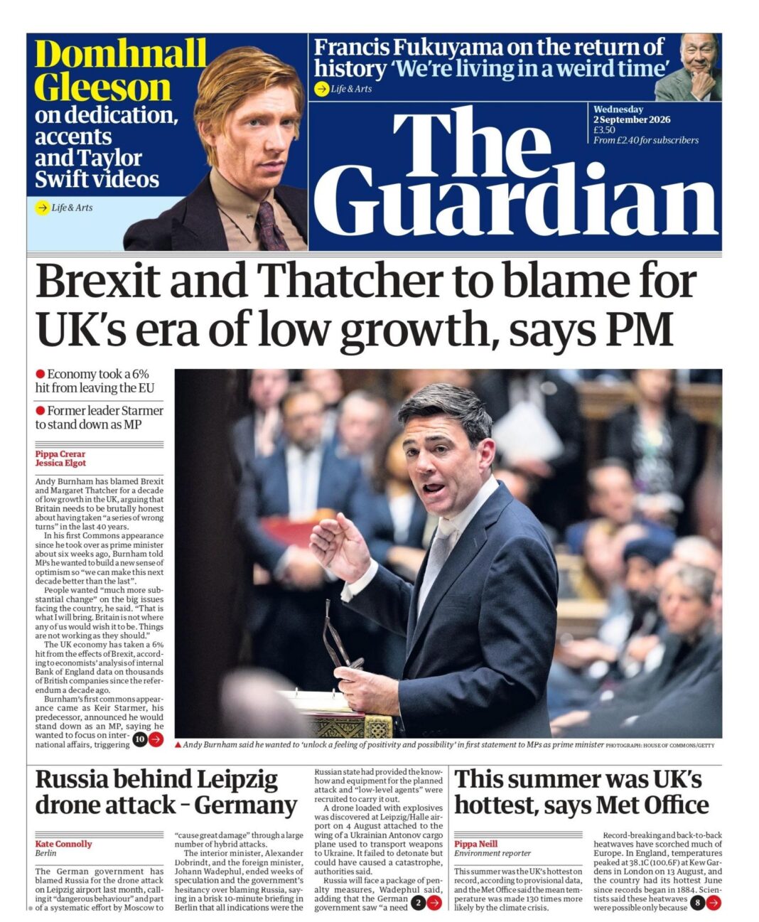 The Papers: ‘Brexit and Thatcher to blame’ and ‘Hottest summer ever’ The Papers: ‘Brexit and Thatcher to blame’ and ‘Hottest summer ever’