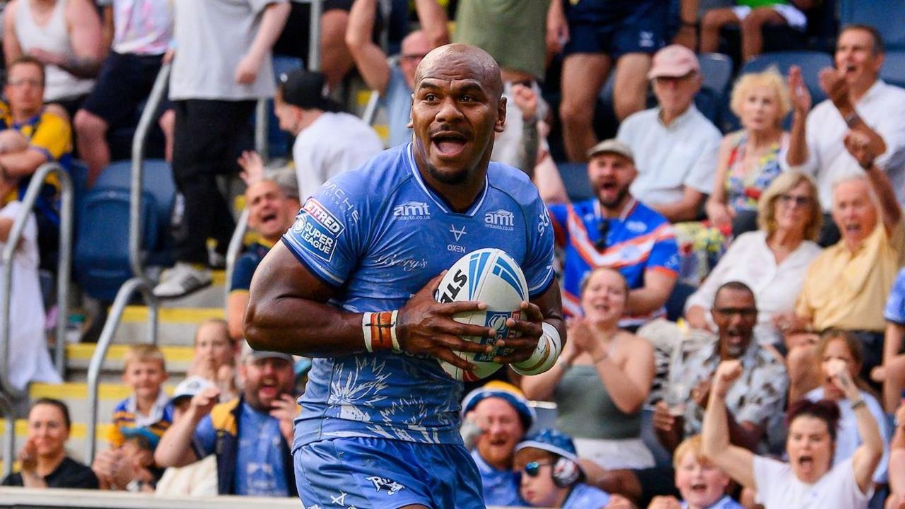 Leeds Rhinos winger Maika Sivo goes in for a try