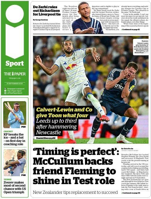 The i Paper back page