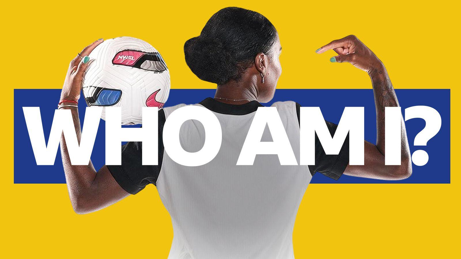 Graphic showing an unknown footballer on a yellow and blue background