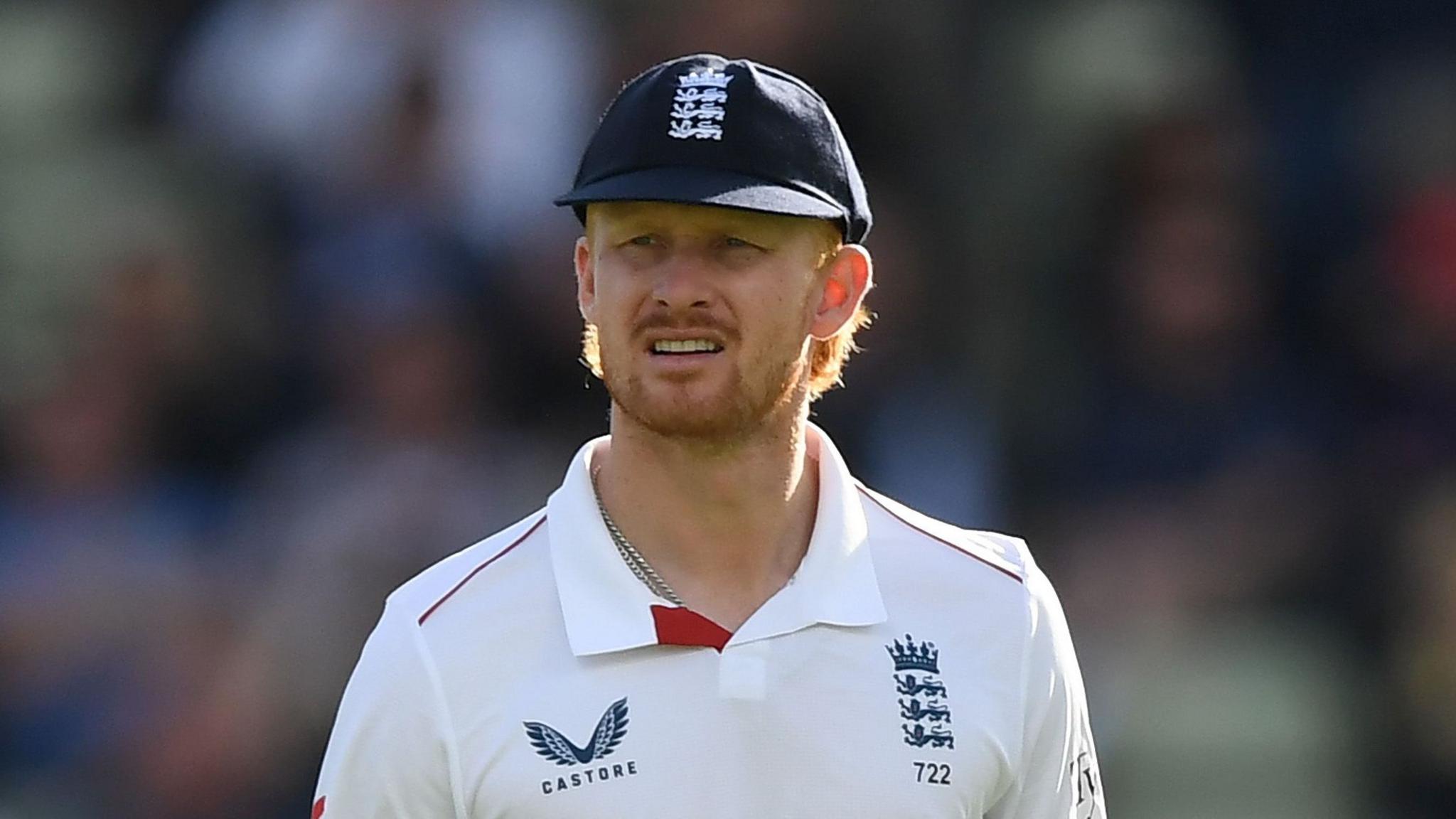 England's Jordan Cox looks on during the third Test win over Pakistan