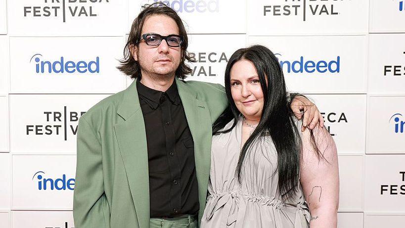 Luis Felber and Lena Dunham attend "Storytellers: Lena Dunham with Michelle Buteau" during the 2025 Tribeca Festival at Spring Studios on June 14, 2025 in New York City.