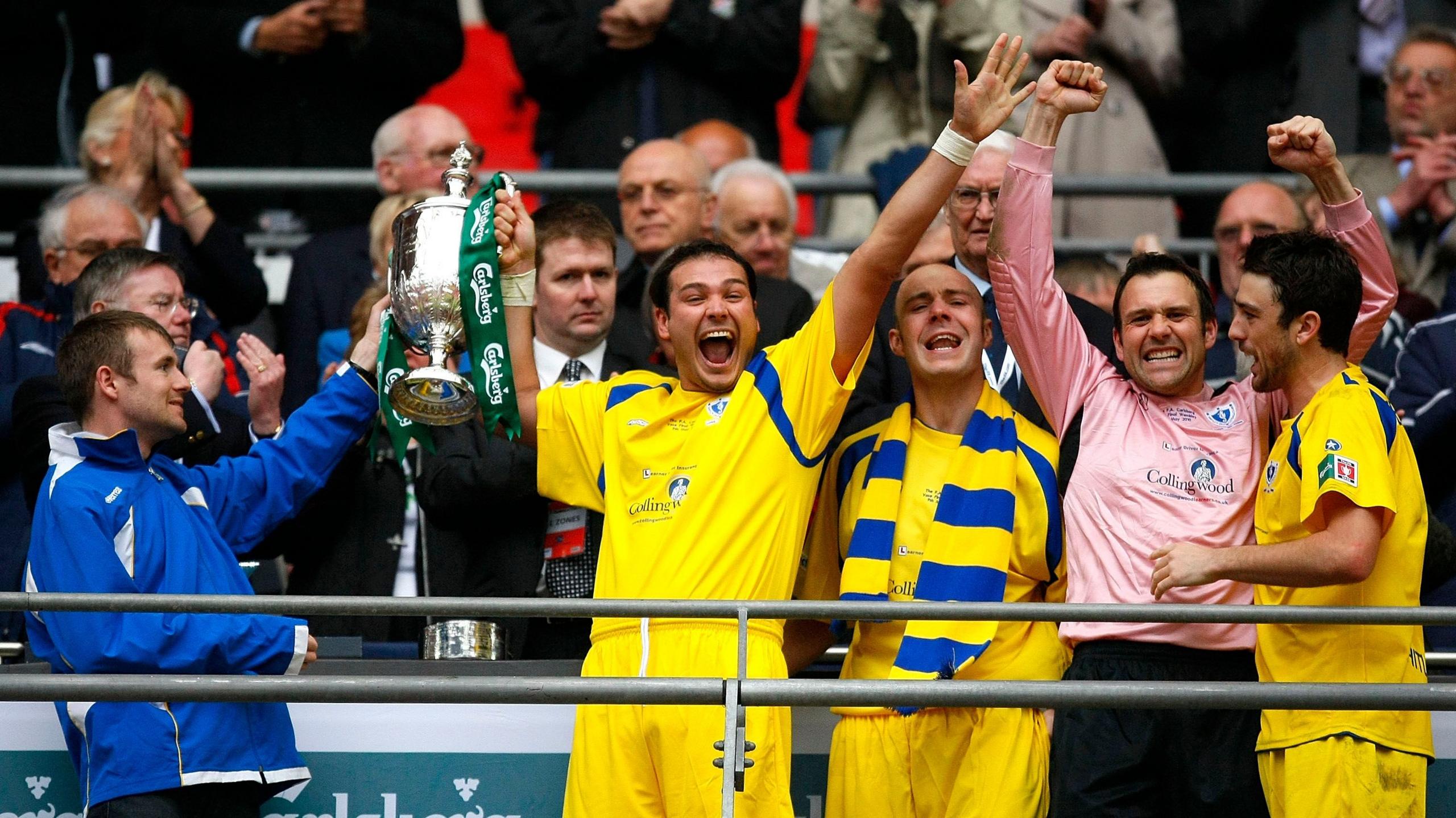 Whitley Bay lift the trophy in 2010