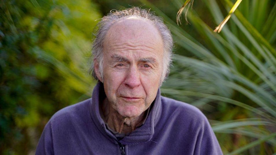 Explorer Sir Ranulph Fiennes poses for the photographer on March 14, 2022 in Falmouth, England.