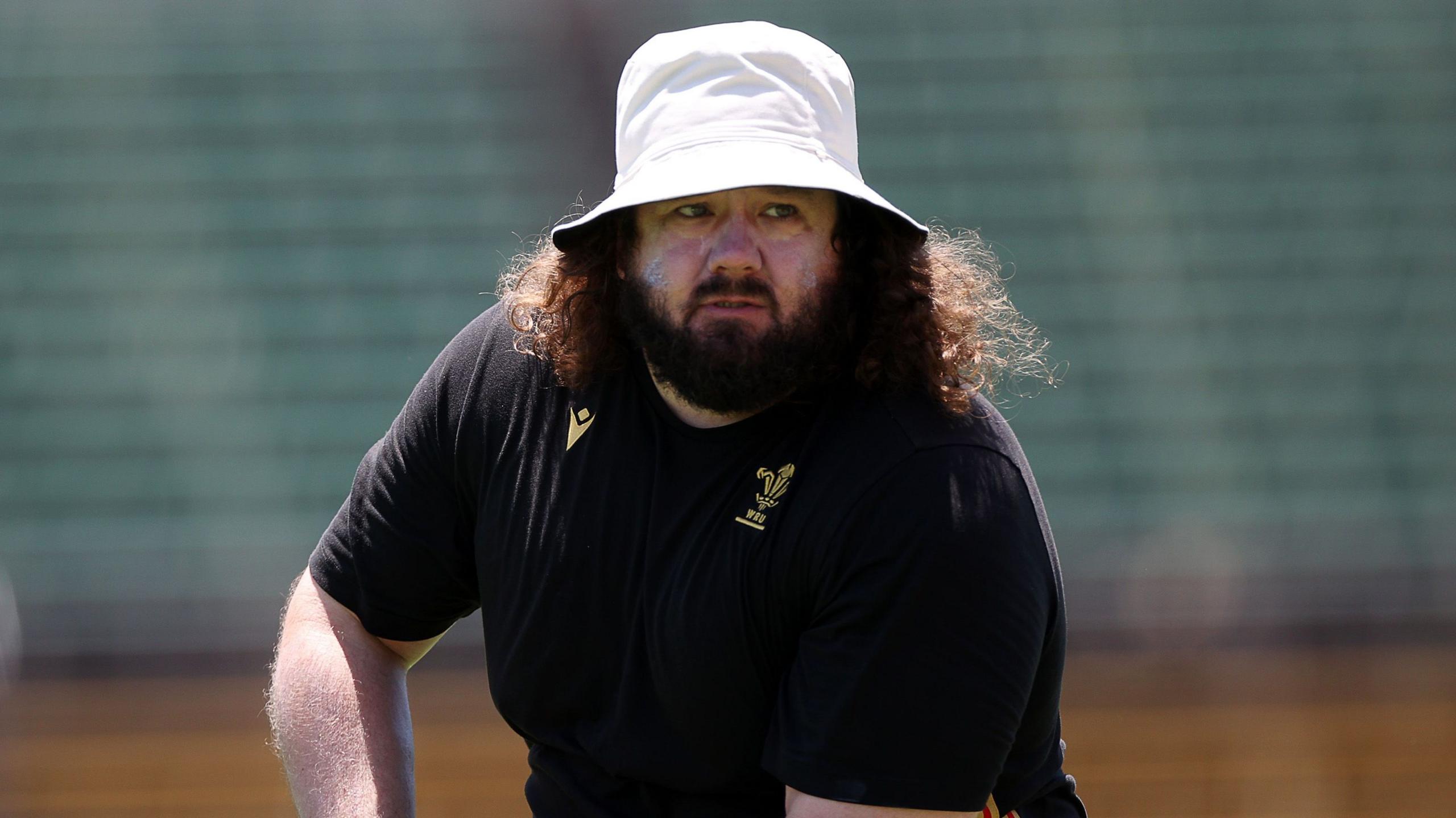 Adam Jones in Wales training in Japan