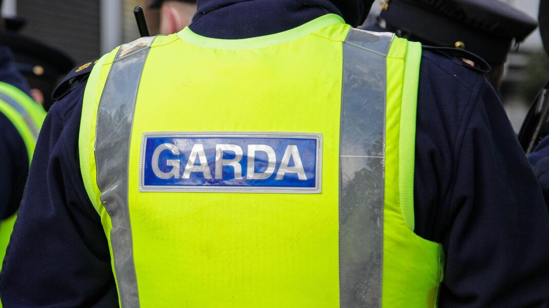 Irish police ‘acted appropriately’ when pursuing car in fatal crash, watchdog finds A Garda officer wears a yellow jacket with 'Garda' on the back in grey writing and blue background