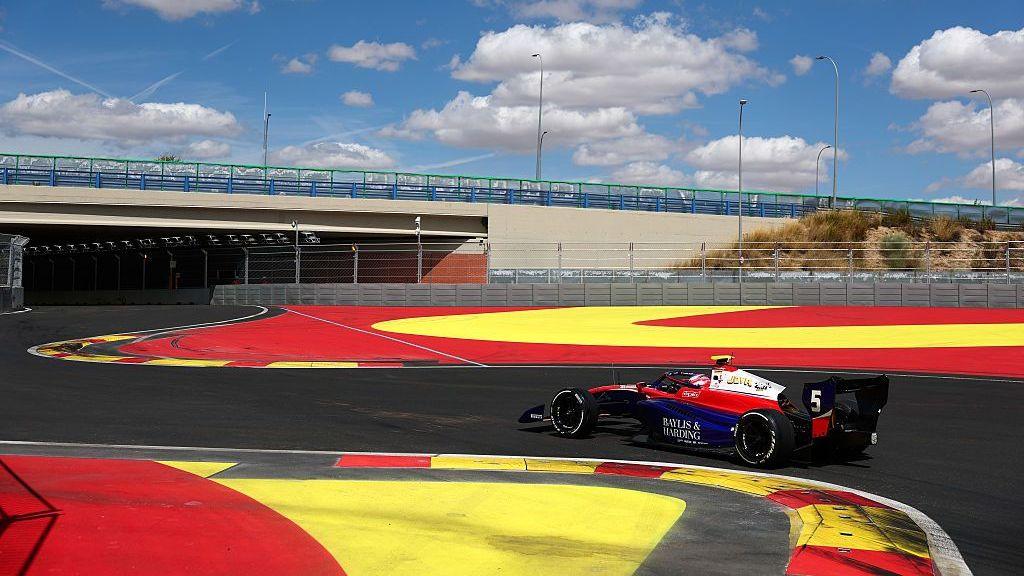 Freddie Slater drives Madring in an F1 car