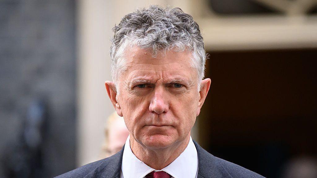 National Security Adviser of the United Kingdom Jonathan Powell is pictured outside 10 Downing Street in October 2025.