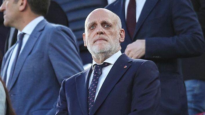 Javier Tebas attends Real Madrid's La Liga match against Barcelona in May 2026
