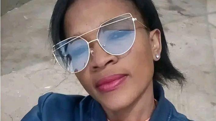Dineo Motapane is seen with glasses on