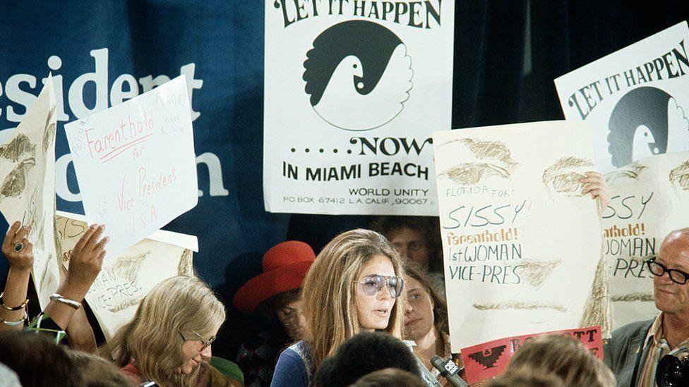 Gloria Steinem at the 1972 Democratic Convention