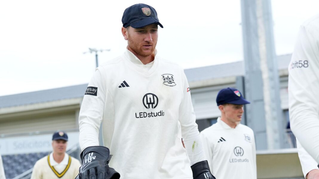 Who made your County Championship team of the season? James Bracey walks onto the field wearing cricket whites and black gloves