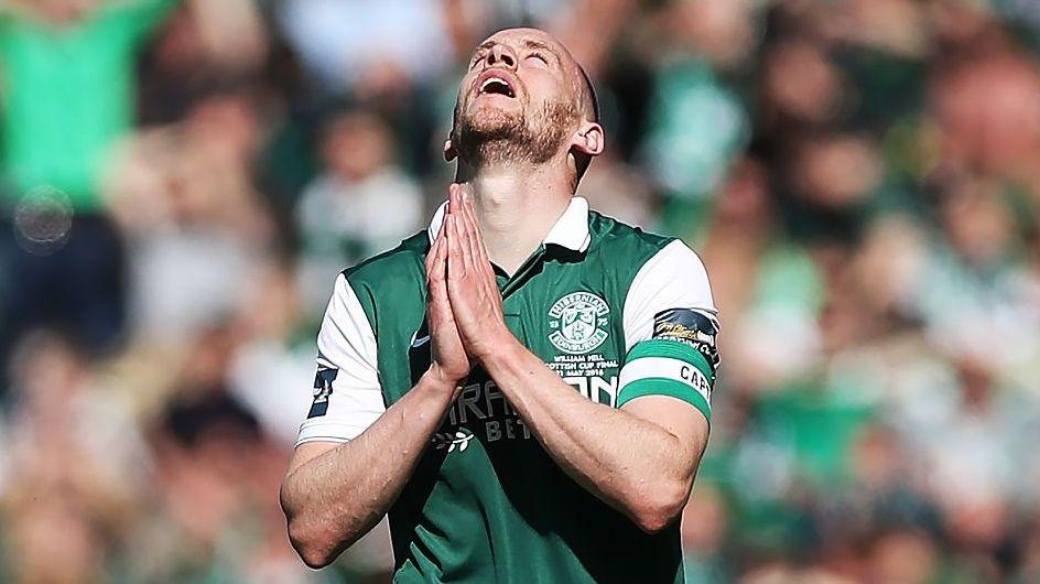 David Gray after scoring his famous goal at Hampden in 2016