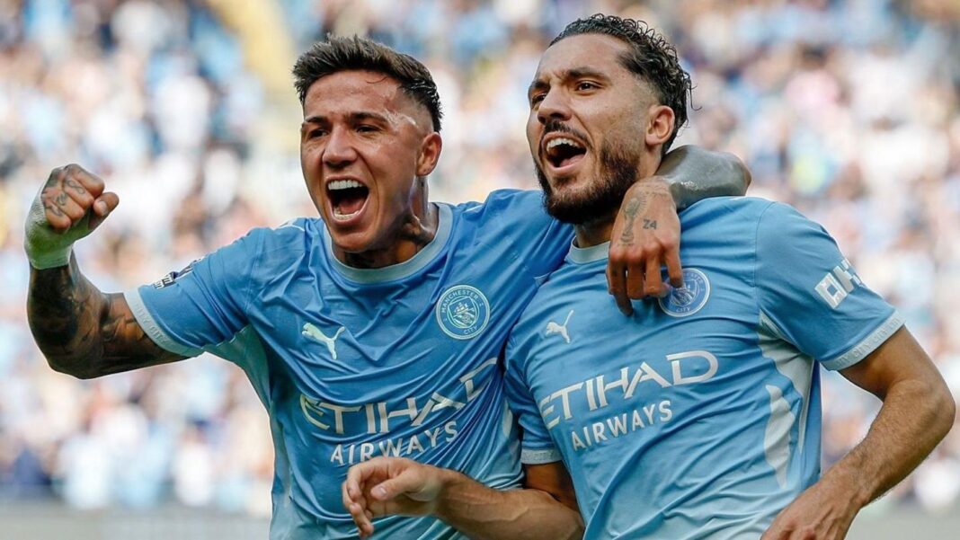 Perfect 24 hours for Maresca as Man City put pressure on Arsenal Rayan Cherki and Enzo Fernandez