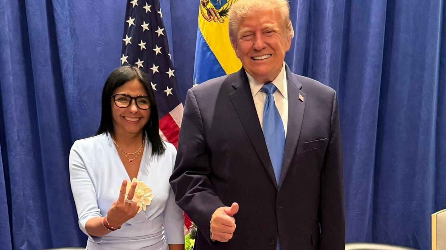 President Trump and Delcy Rodriguez