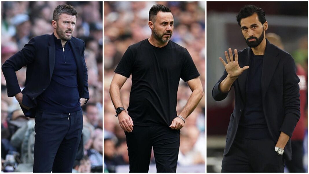 ‘Far from their best’ to ‘a joy to watch’ – ranking Premier League teams’ start to season A three-way split picture of Manchester United boss Michael Carrick, Tottenham manager Roberto de Zerbi and Fulham head coach Alvaro Arbeloa