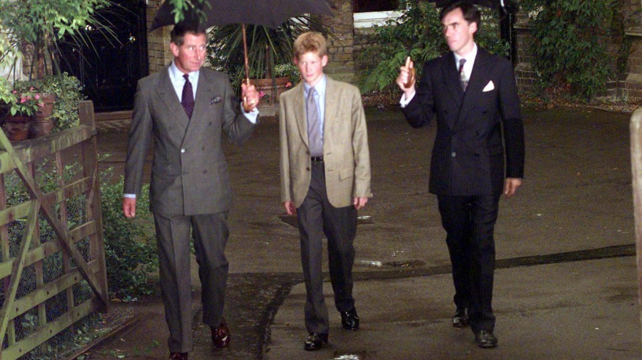 King Charles, Prince Harry and Eton housemaster in 1998