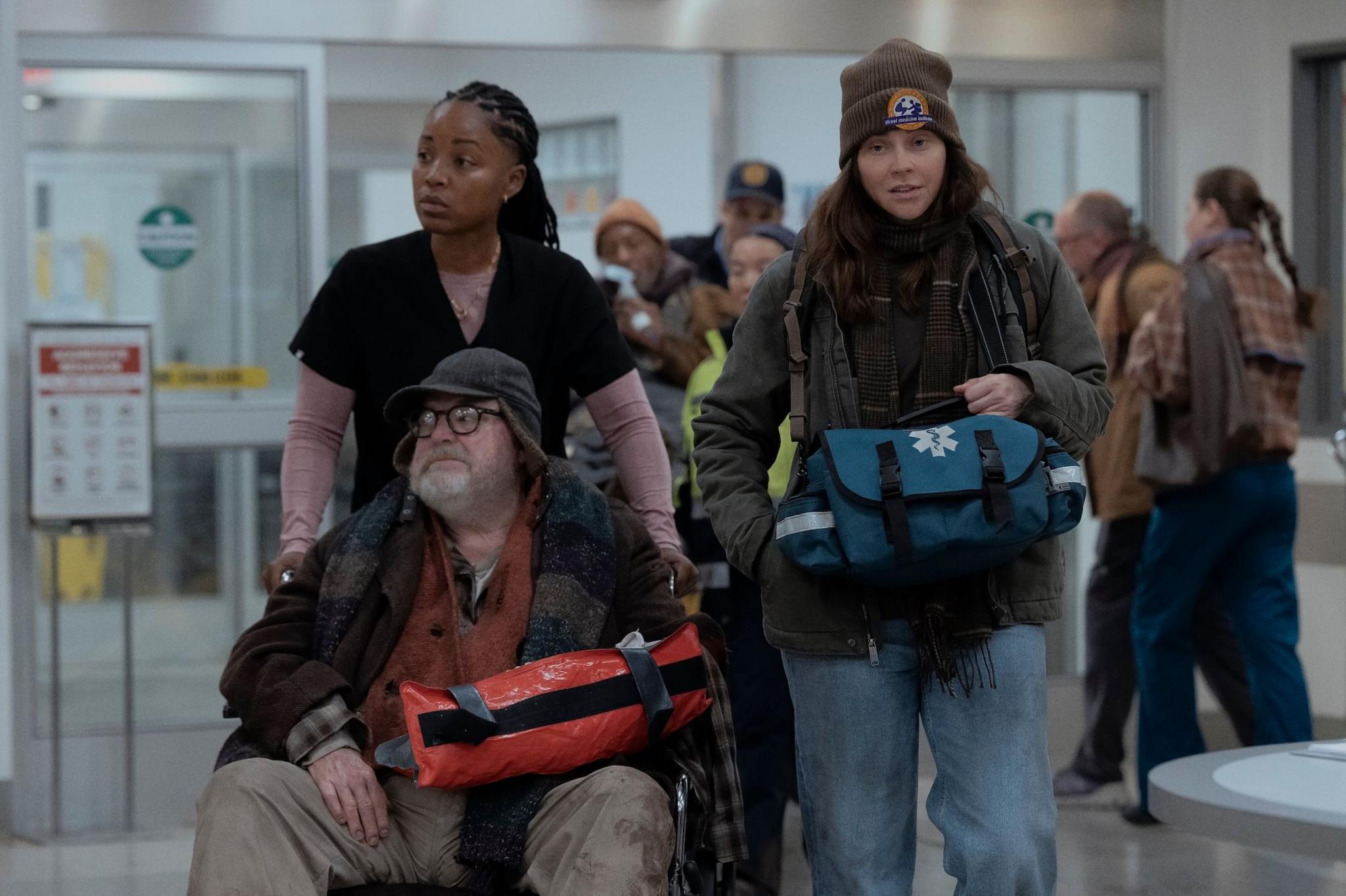 Picture of fictional patients at the hospital in The Pitt