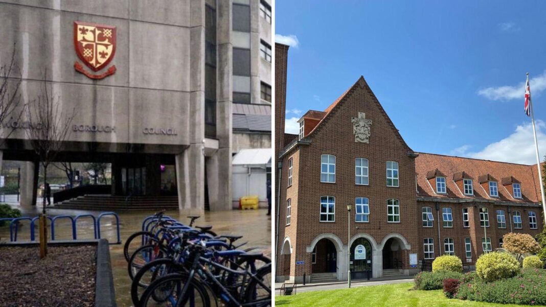 Government begins paying off council’s £2bn debt Two council buildings.