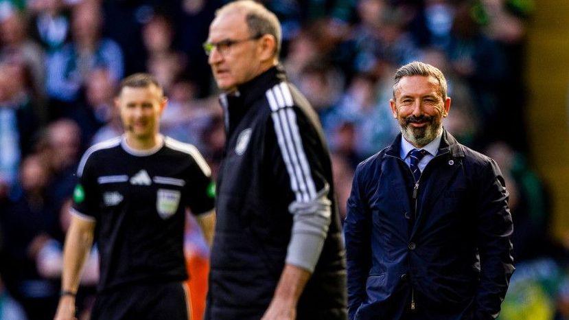 Celtic manager Martin O'Neill and Rangers' Derek McInnes