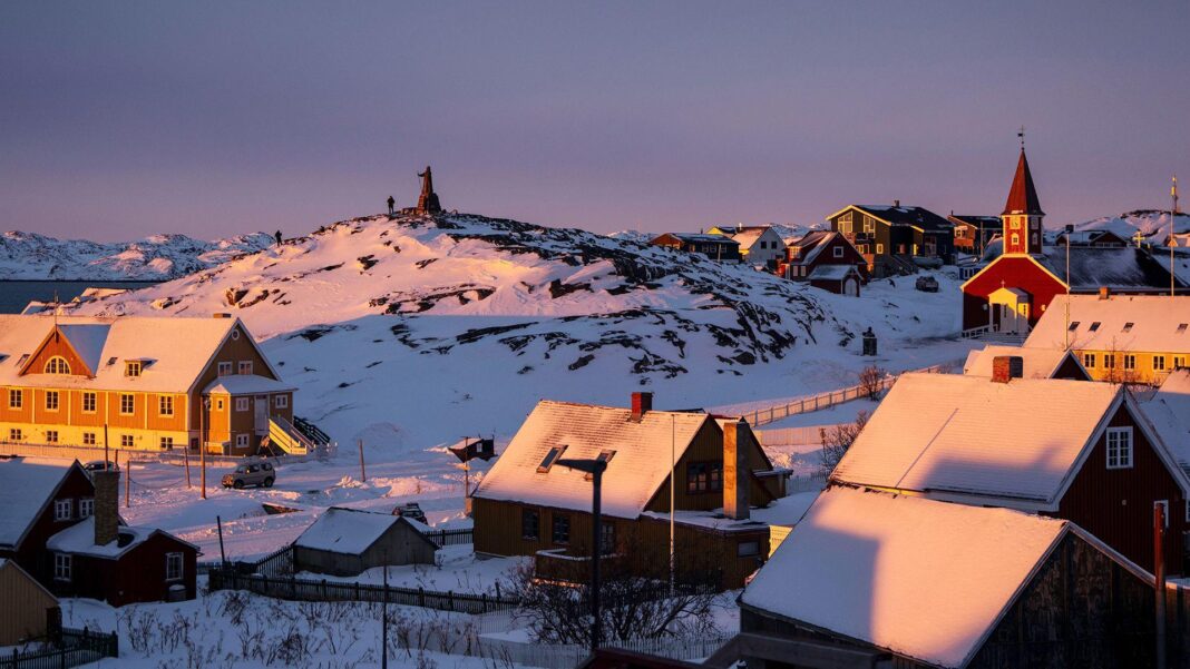 US and Denmark reach deal over Greenland after Trump annexation threats Sun setting on a snow-covered part of Nuuk in Greenland