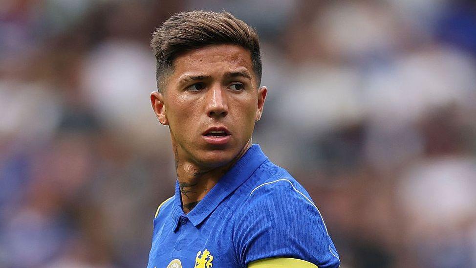 Enzo Fernandez during Chelsea's pre-season game against Real Sociedad
