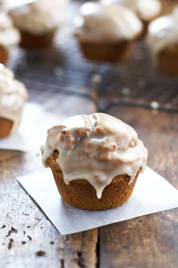 Maple glazed pumpkin muffin.